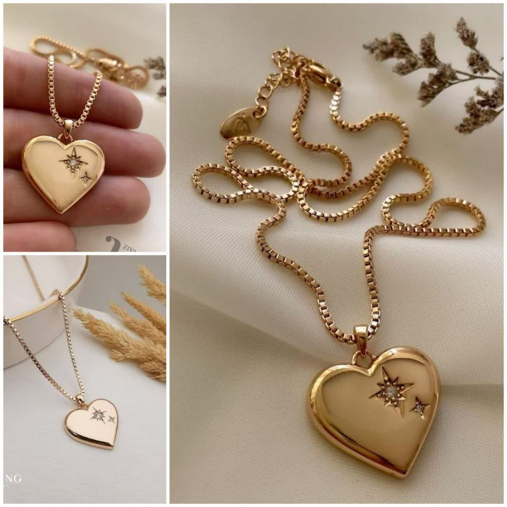 پلاک قلب و زنجیر ژوپینگ کد 2360 - خرید آنلاین از گالری آداس